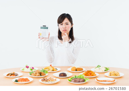 Young lady (calculator - cuisine) 26701580