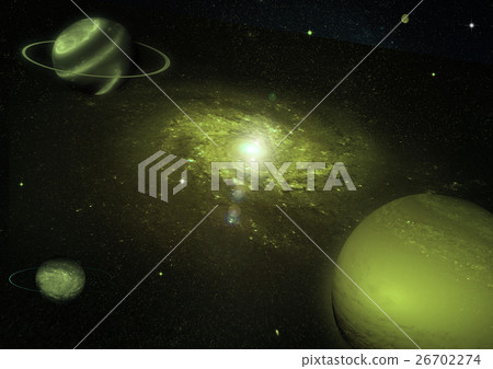 Stars, dust and gas nebula in a far galaxy Stars, dust and gas nebula in a far galaxy 26702274