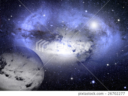 Stars, dust and gas nebula in a far galaxy 26702277