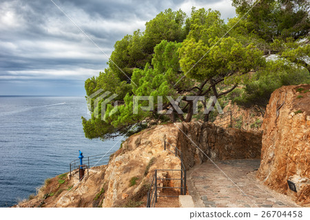 Cliff Path at Mediterranean Sea 26704458