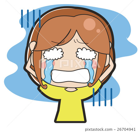 Illustration of a depressed girl 26704941