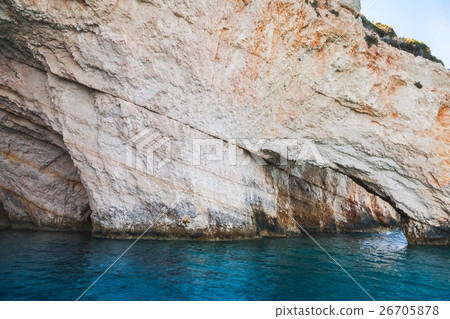 Blue caves, rocky coast of Greek island Blue caves, rocky coast of Greek island 26705878