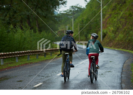 Couple on bikes Couple on bikes 26706102