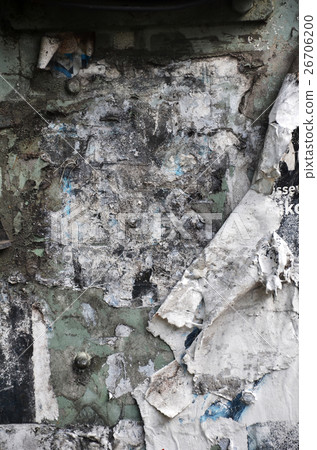 Old poster reminance on grungy old wall Old poster reminance on grungy old wall 26706200