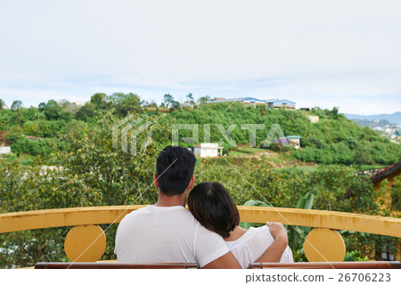 Couple on balcony 26706223