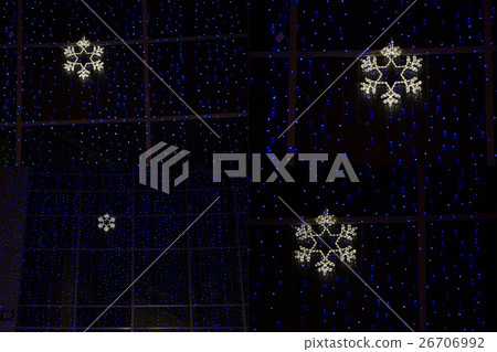 white illuminated snowflake white illuminated snowflake 26706992