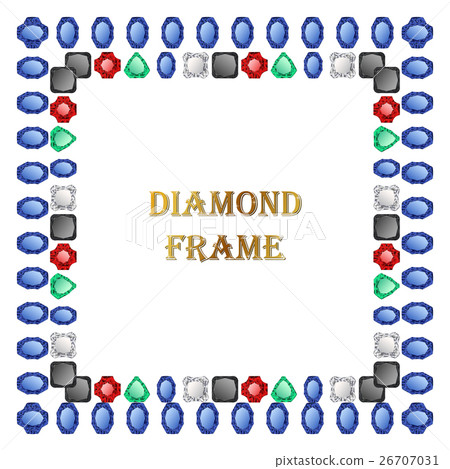 Diamonds square frame Diamonds square frame 26707031