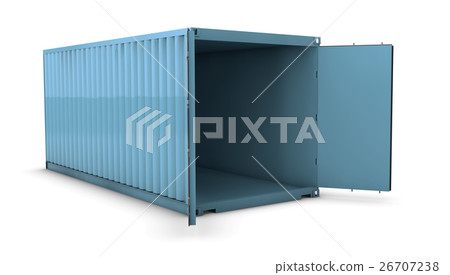 Illustration of open empty container on white Illustration of open empty container on white 26707238