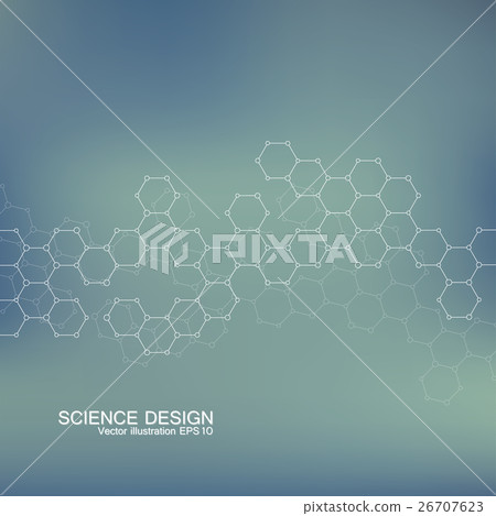 Structure molecule of DNA and neurons. Structural 26707623