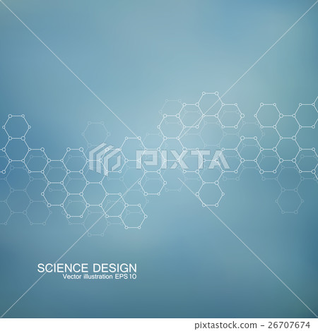 Structure molecule of DNA and neurons. Structural Structure molecule of DNA and neurons. Structural 26707674