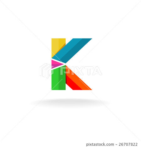 Letter K colorful ribbons logo Letter K colorful ribbons logo 26707822
