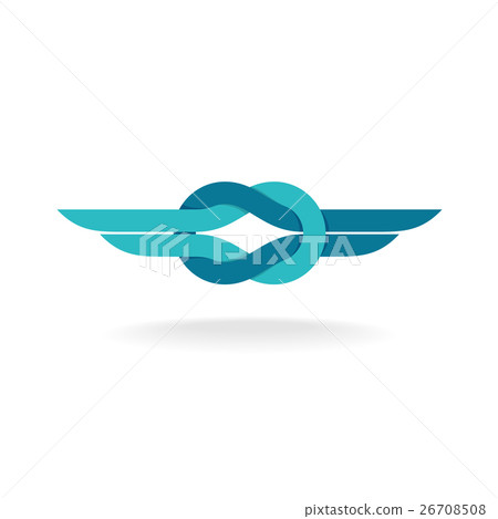 Knot logo with wings 26708508