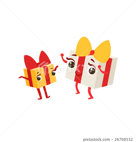 Two Boxes With Presents Kids Birthday Party Happy 26708532