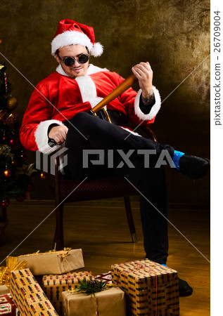 Bad Santa with baseball bat 26709004