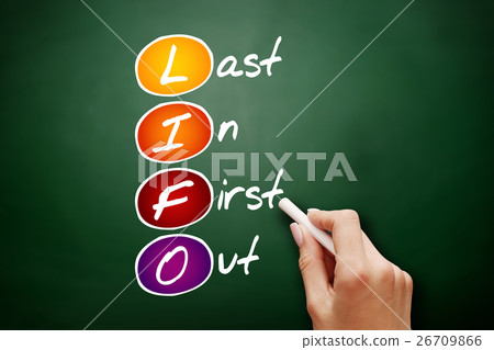 Hand drawn LIFO Last In First Out Hand drawn LIFO Last In First Out 26709866