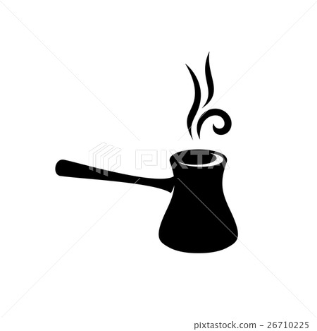 Cezve turkish coffee black silhouette Cezve turkish coffee black silhouette 26710225