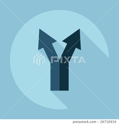 Flat modern design with shadow Icon arrow Flat modern design with shadow Icon arrow 26710919