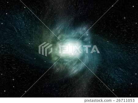 Stars, dust and gas nebula in a far galaxy 26711053