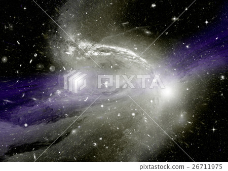 Stars, dust and gas nebula in a far galaxy Stars, dust and gas nebula in a far galaxy 26711975