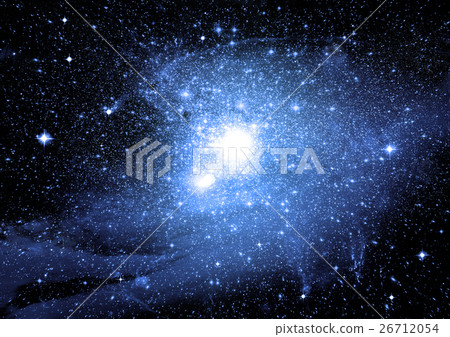 Stars, dust and gas nebula in a far galaxy Stars, dust and gas nebula in a far galaxy 26712054