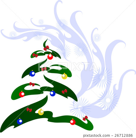 Christmas tree with colorful balls. EPS10 vector Christmas tree with colorful balls. EPS10 vector 26712886
