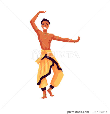 Indian male dancer in traditional harem pants 26713054
