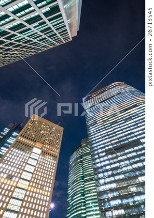 東京 汐留 夜景 港區 照片素材 圖片 圖庫