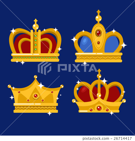 Set of gold king crown or pope tiara Set of gold king crown or pope tiara 26714417