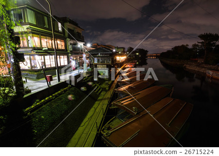 Uji cityscape at night, Kyoto 26715224