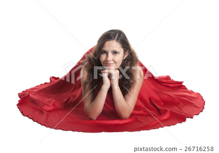 Beautiful woman sitting on the floor Beautiful woman sitting on the floor 26716258