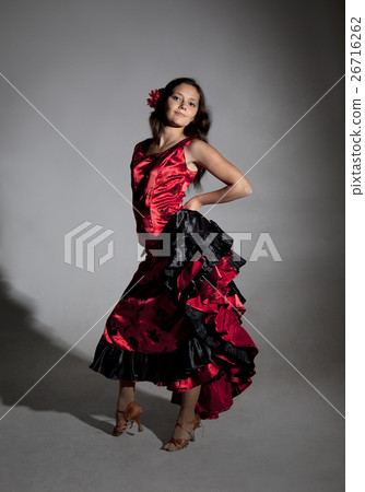 Young woman dancing flamenco Young woman dancing flamenco 26716262