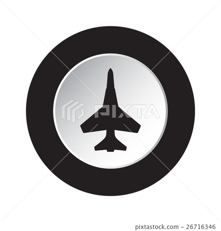 round black and white button - fighter icon 26716346