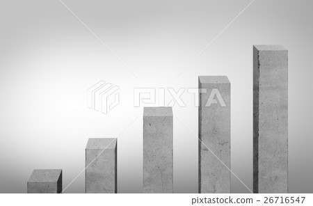 Concrete gray bars different size standing in Concrete gray bars different size standing in 26716547