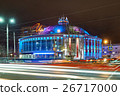 Building of Russian circus at night with colored 26717000