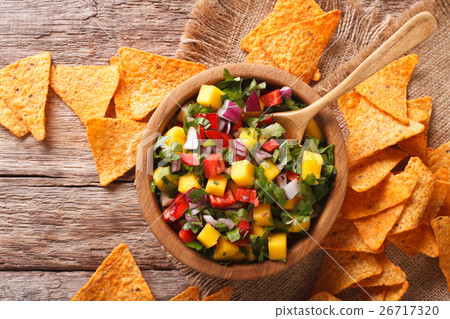 Mexican salsa with mango, peppers, cilantro Mexican salsa with mango, peppers, cilantro 26717320