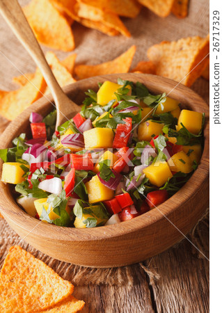 Mexican salsa with mangoes, peppers, cilantro Mexican salsa with mangoes, peppers, cilantro 26717329