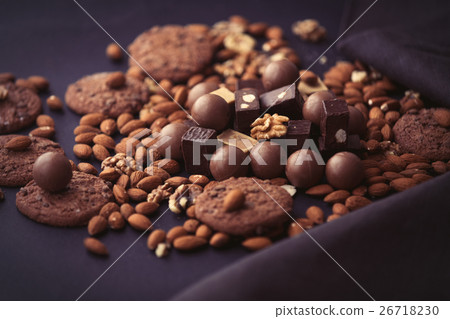 almond with candy and cookies almond with candy and cookies 26718230