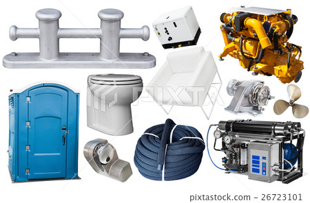 Set of yacht parts isolated on white 26723101