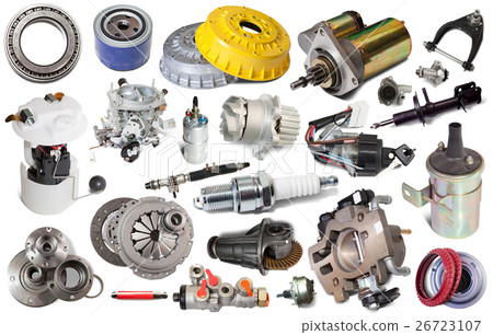 assortment car parts isolated assortment car parts isolated 26723107