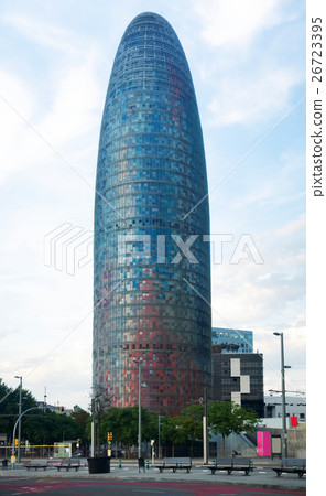 Tower The Torre Agbar in district Poblenou of Barcelona Tower The Torre Agbar in district Poblenou of Barcelona 26723395