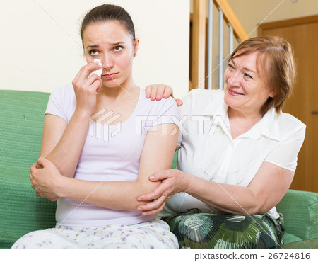 mother and daughter after quarrel mother and daughter after quarrel 26724816
