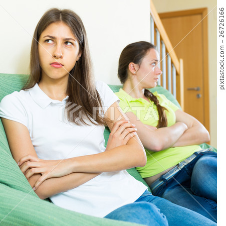 Two girls offended on each other Two girls offended on each other 26726166