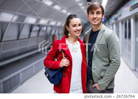 Portrait of positive smiling couple in jackets Portrait of positive smiling couple in jackets 26726704