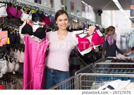 Positive woman shopping lace uplifts 26727070