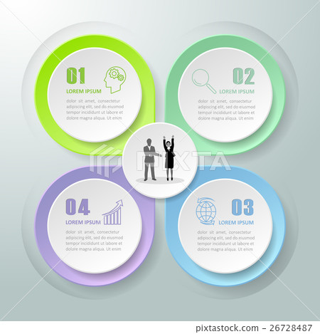 Abstract 3d infographic 4 options, Abstract 3d infographic 4 options, 26728487
