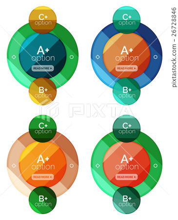 Set of round infographic banners with options 26728846