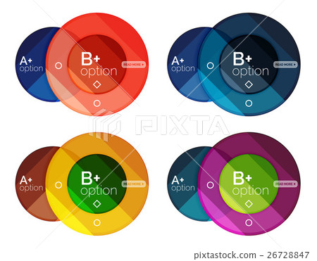Set of round infographic banners with options 26728847