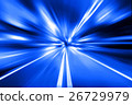 speed motion on night road 26729979