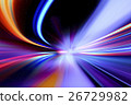 speed motion on night road 26729982