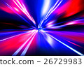 speed motion on night road 26729983